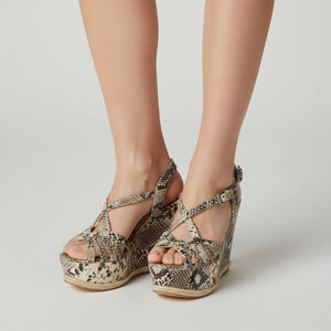 Zigi Soho women wedge platform sandals snake print Sz 7